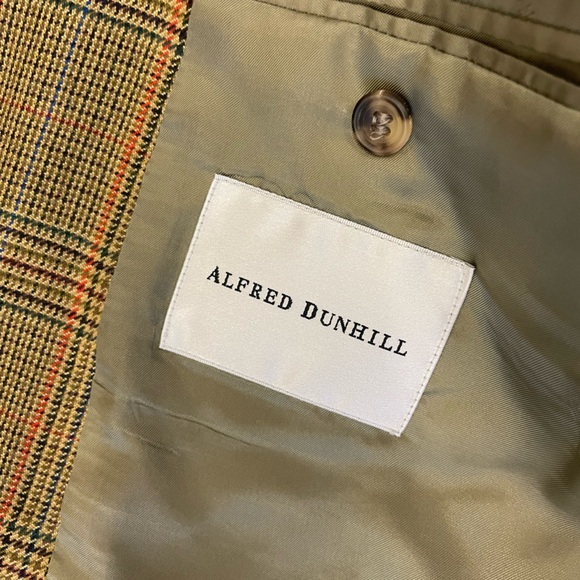 ALFRED DUNHILL Made in Italy Check Print Pure Cashmere 3-Button Jacket Size 42 L - Picture 6 of 9
